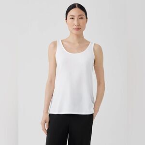 Eileen fisher Stretch Jersey Knit Scoop Neck Tank